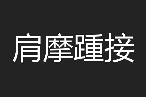肩摩踵接