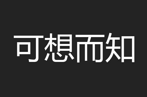可想而知
