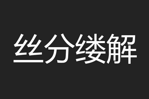 丝分缕解