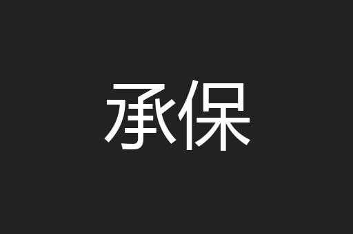 承保