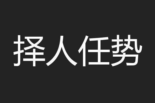 择人任势