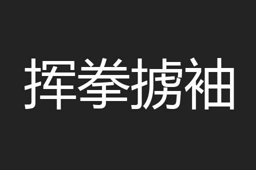 挥拳掳袖