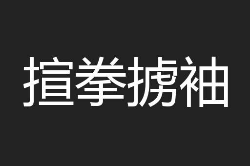 揎拳掳袖