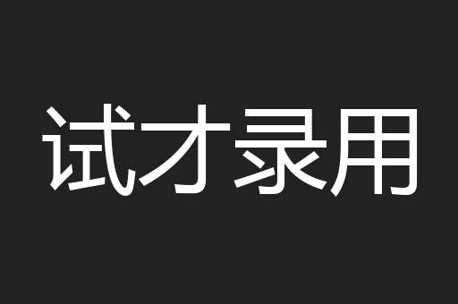 试才录用