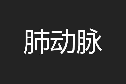 肺动脉