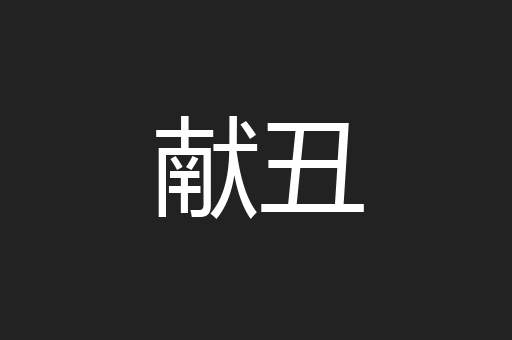 献丑