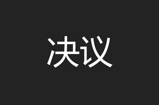 决议