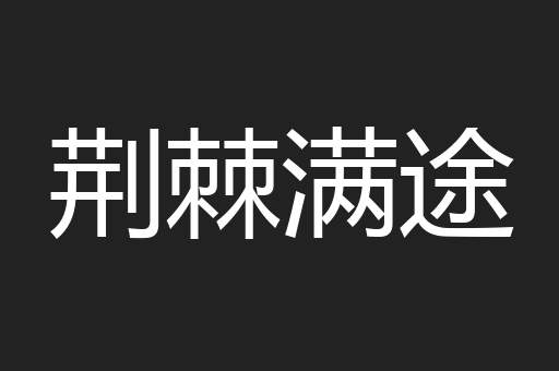 荆棘满途