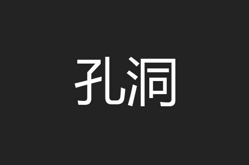 孔洞