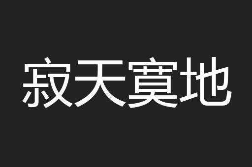 寂天寞地