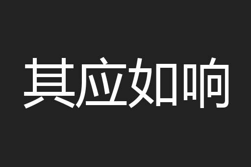 其应如响