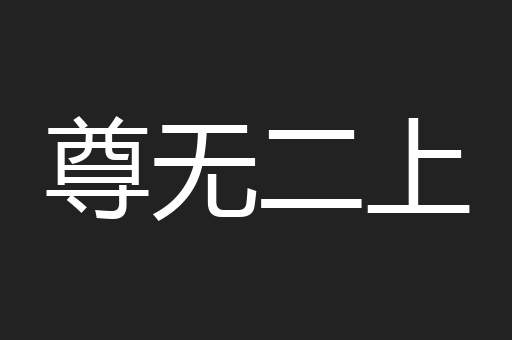 尊无二上