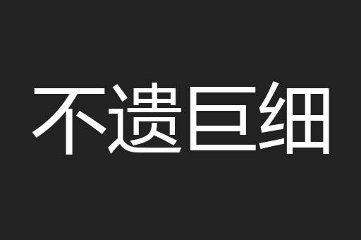 不遗巨细