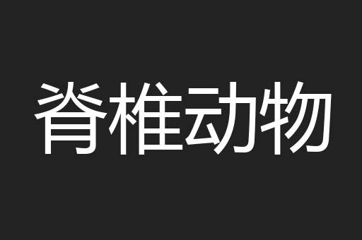 脊椎动物