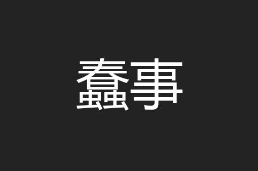 蠢事