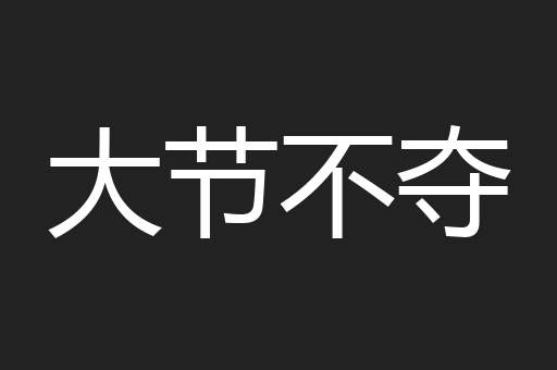 大节不夺