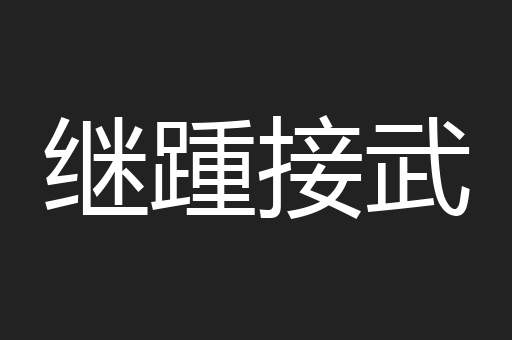 继踵接武