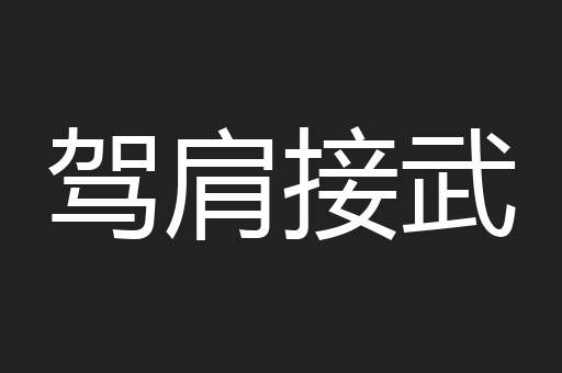 驾肩接武