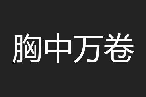 胸中万卷
