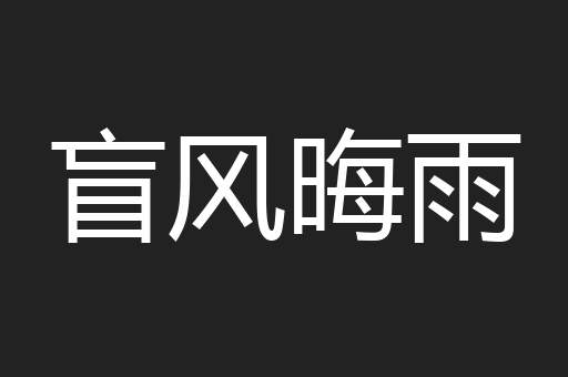 盲风晦雨