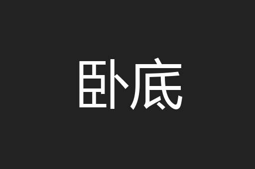 卧底