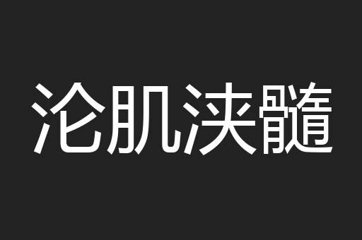 沦肌浃髓
