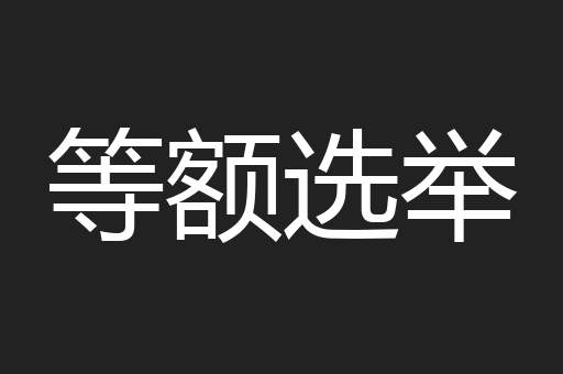 等额选举