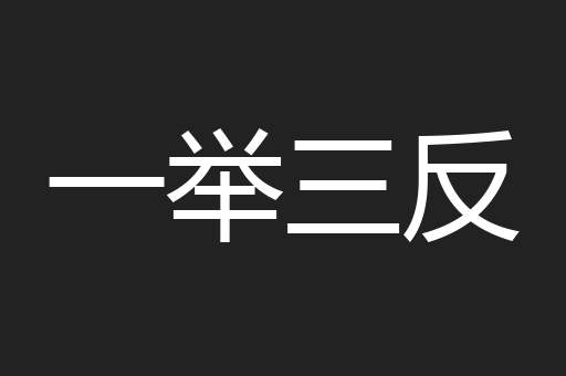 一举三反
