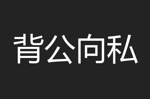 背公向私