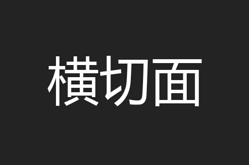 横切面