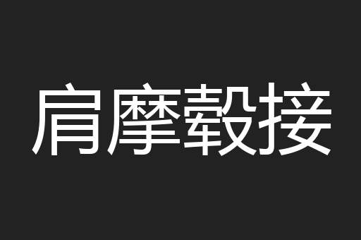 肩摩毂接