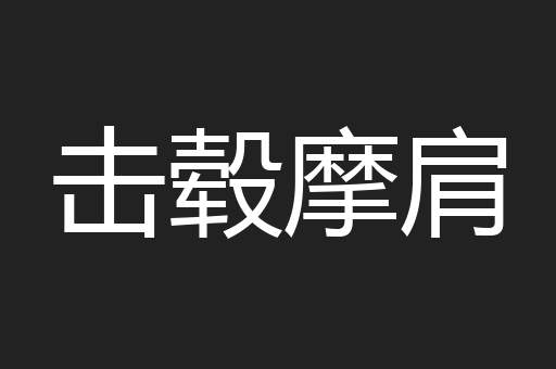 击毂摩肩