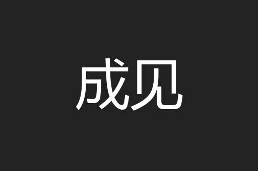 成见