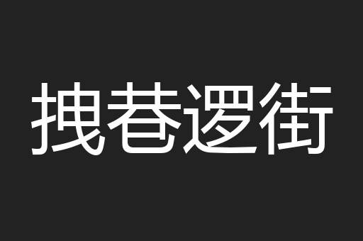 拽巷逻街