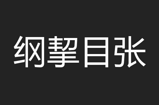 纲挈目张