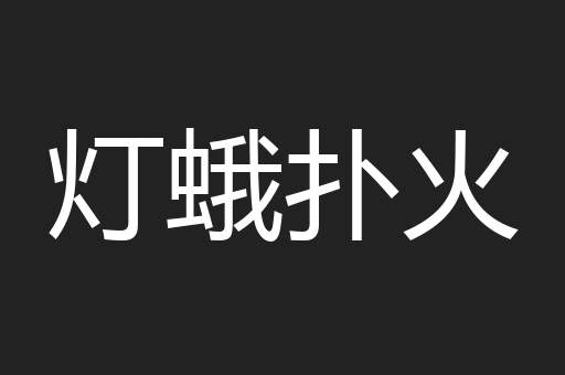 灯蛾扑火