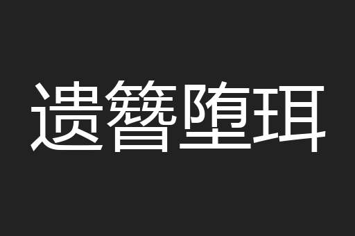 遗簪堕珥