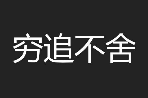 穷追不舍