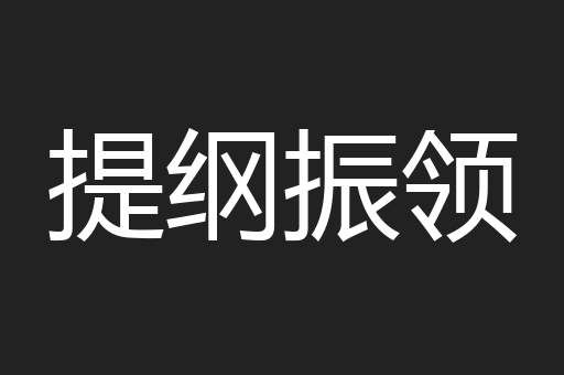 提纲振领