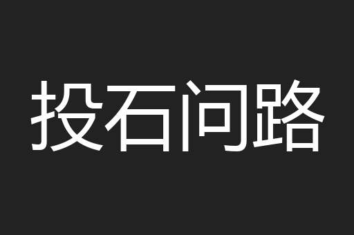 投石问路
