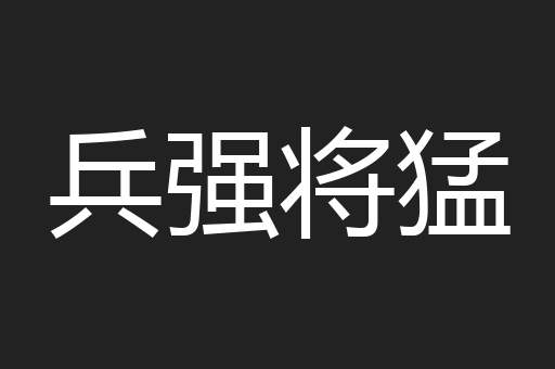 兵强将猛