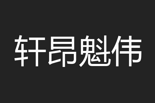 轩昂魁伟