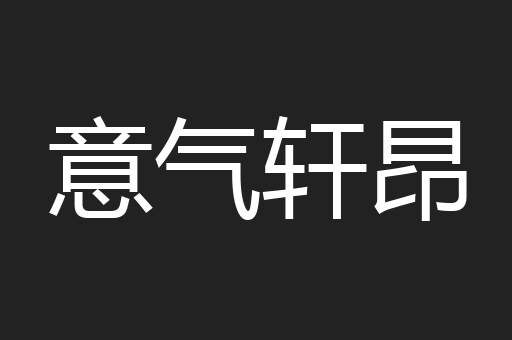 意气轩昂