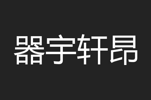 器宇轩昂