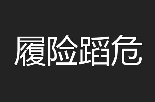 履险蹈危