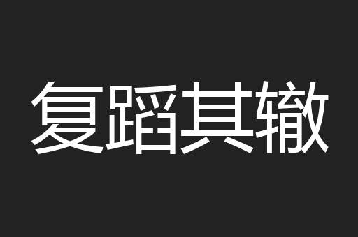 复蹈其辙