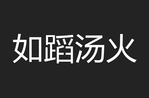 如蹈汤火