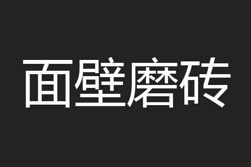 面壁磨砖