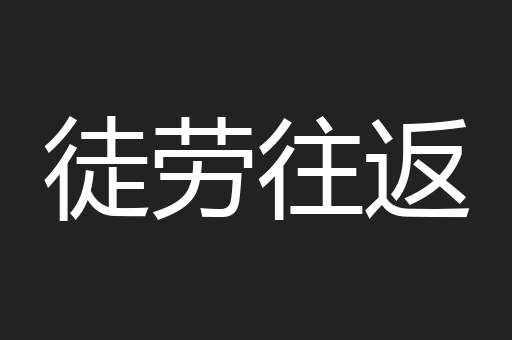 徒劳往返