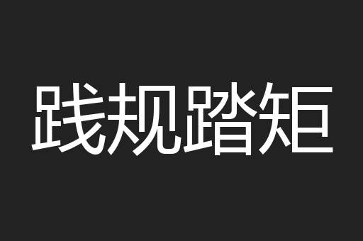 践规踏矩